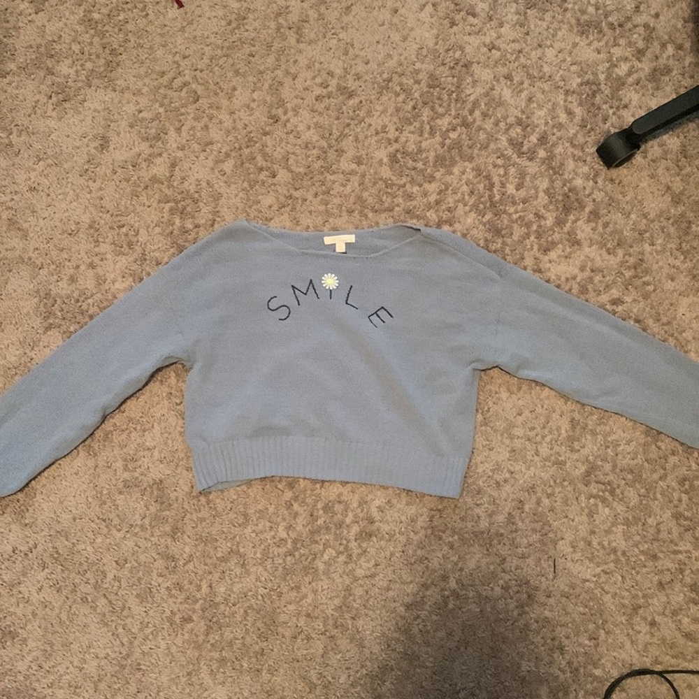Women’s Blue Cropped Sweater in Size XS (excellent condition)
